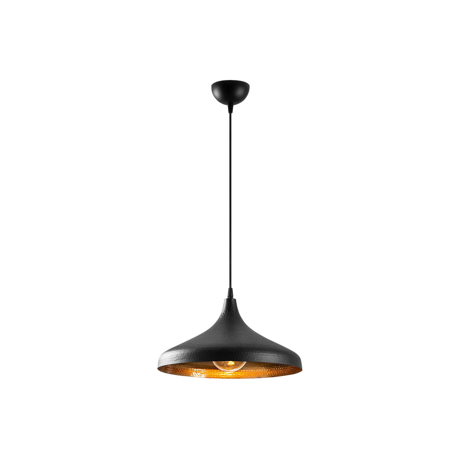 Tattoo 2641 pendant light, Ø36cm, black/gold